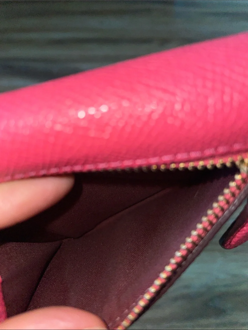 Coach Small Wyn Wallet in Watermelon / Brass